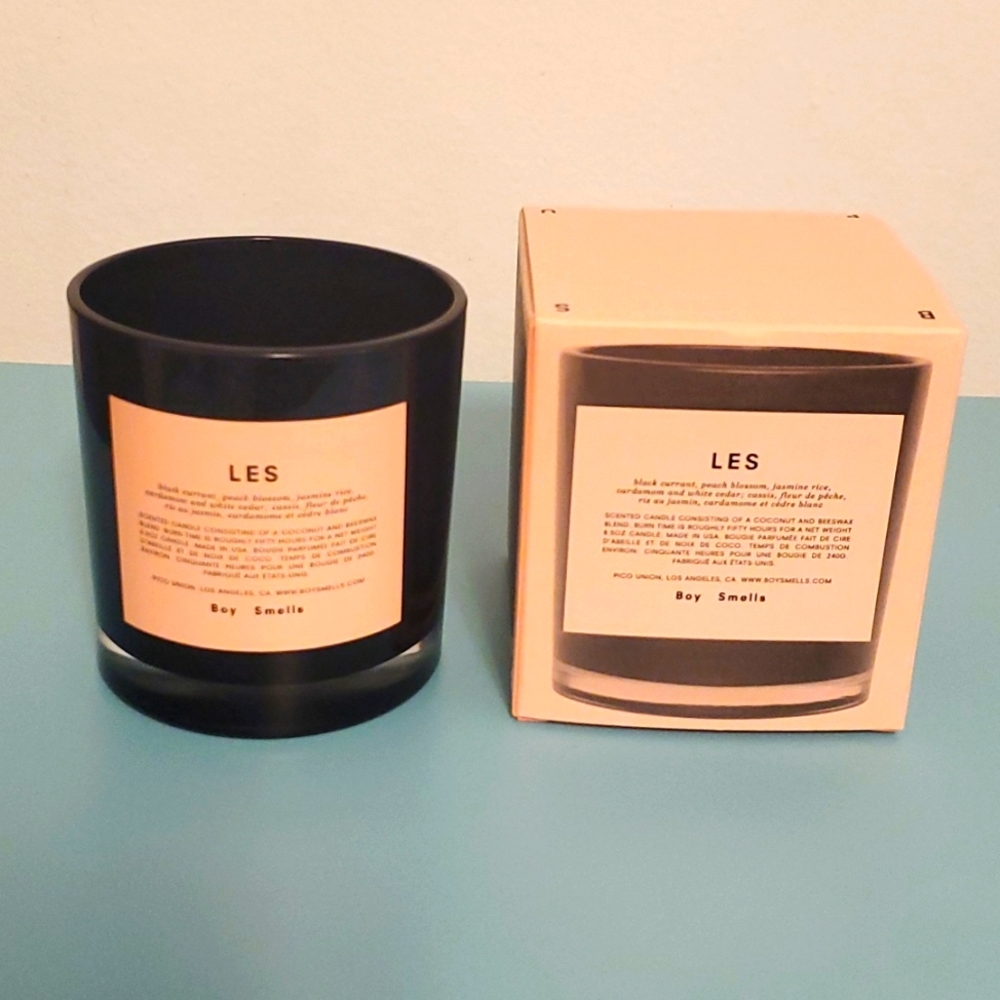 Empty Boy Smells Les Candle Jar & box